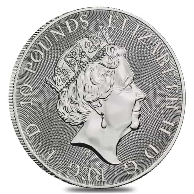2020 Great Britain 10 oz Silver Valiant Coin In Cap .9999 Fine BU