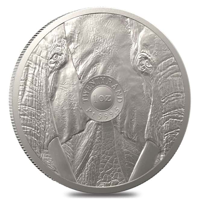 2020 South Africa 1 oz Platinum Big Five Elephant Coin BU