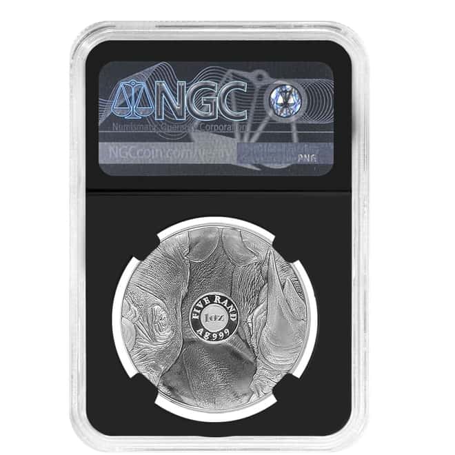 2020 South Africa 1 oz Silver Big 5 Rhino NGC PF 70 FD Tumi Tsehlo Sign