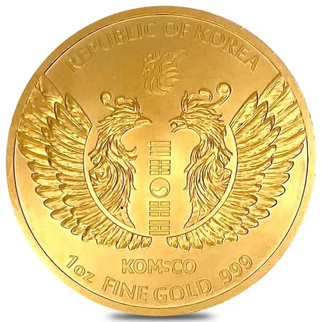 2020 South Korea 1 oz Gold Phoenix .999 Fine BU