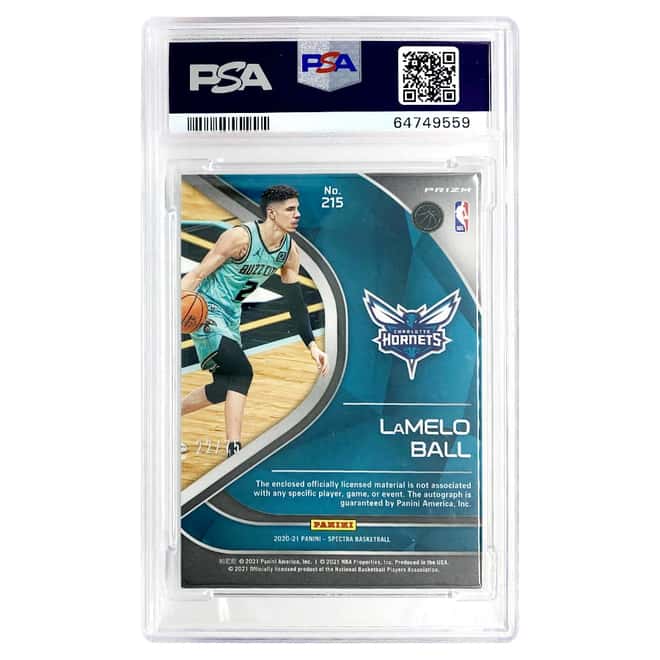 2020 Spectra LaMELO BALL JSY Auto - Celestial #215 PSA 8 NM-MT 10 AUTO