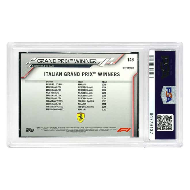 2020 Topps Chrome F1 Charles Leclerc #146 Card PSA 10 GEM MT