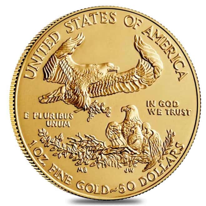 2020-W 1 oz $50 Burnished Gold American Eagle NGC MS 70 FDOI