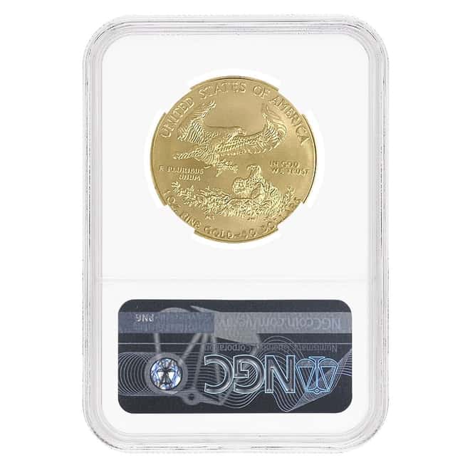 2020-W 1 oz $50 Burnished Gold American Eagle NGC MS 70