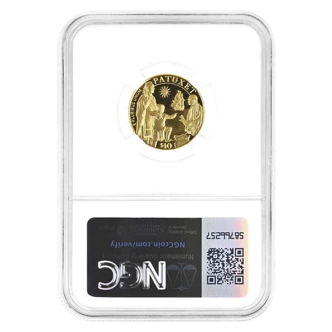 2020-W US Mint 1/4 oz Proof Mayflower Voyage Gold Coin NGC PF 69 UCAM