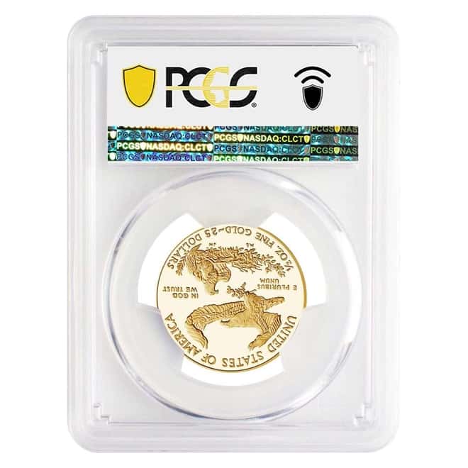 2021-W 1/2 oz $25 Proof Gold American Eagle PCGS PF 70 DCAM FDOI