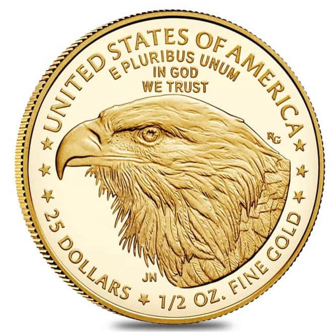 2021-W 1/2 oz $25 Proof Gold American Eagle Type 2 PCGS PF 70 FS DCAM