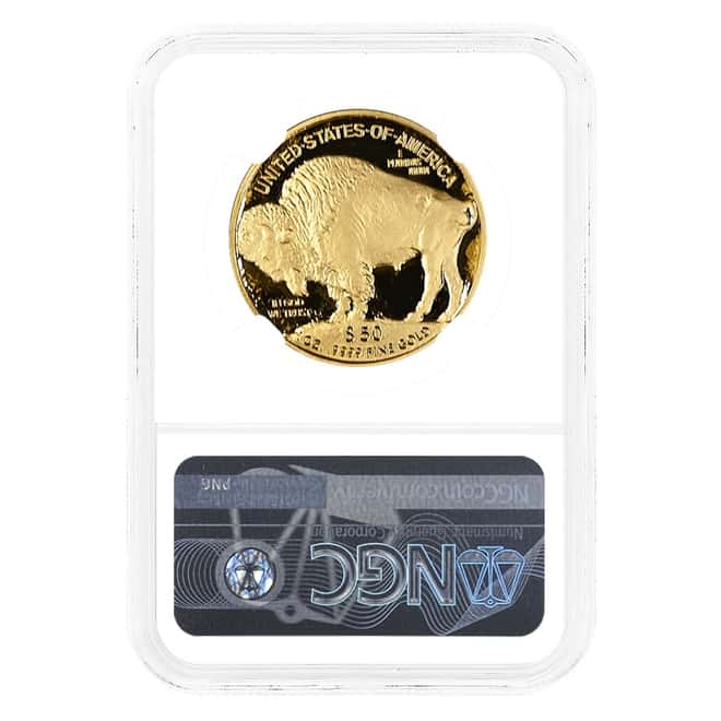 2021-W 1 oz $50 Proof Gold American Buffalo NGC PF 70 (Castle)