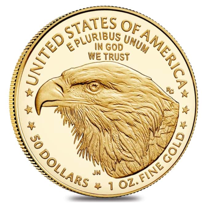 2021-W 1 oz $50 Proof Gold American Eagle Type 2 PCGS PF 70 FDOI DCAM