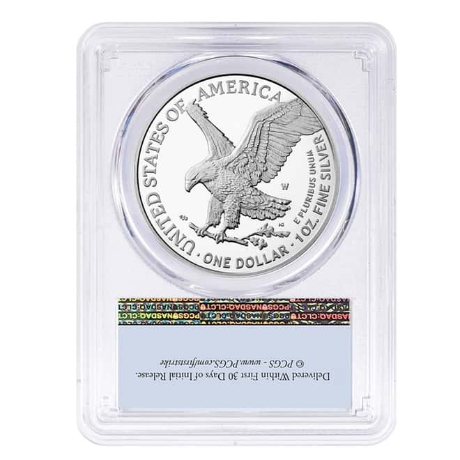 2021-W 1 oz Proof Silver American Eagle Type 2 PCGS PF 69 FS