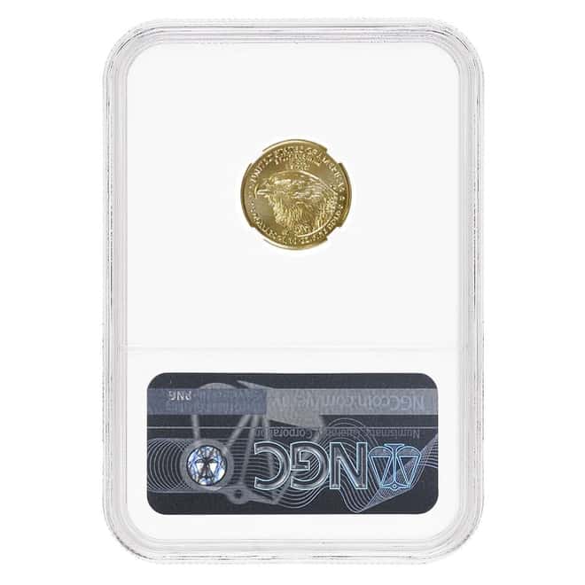 2021 1/10 oz Gold American Eagle Type 2 NGC MS 69