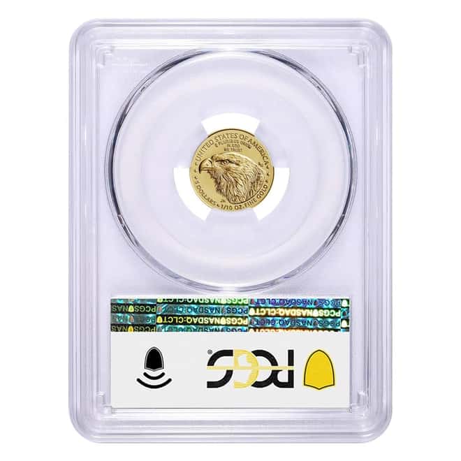 2021 1/10 oz Gold American Eagle Type 2 PCGS MS 69 FDOI