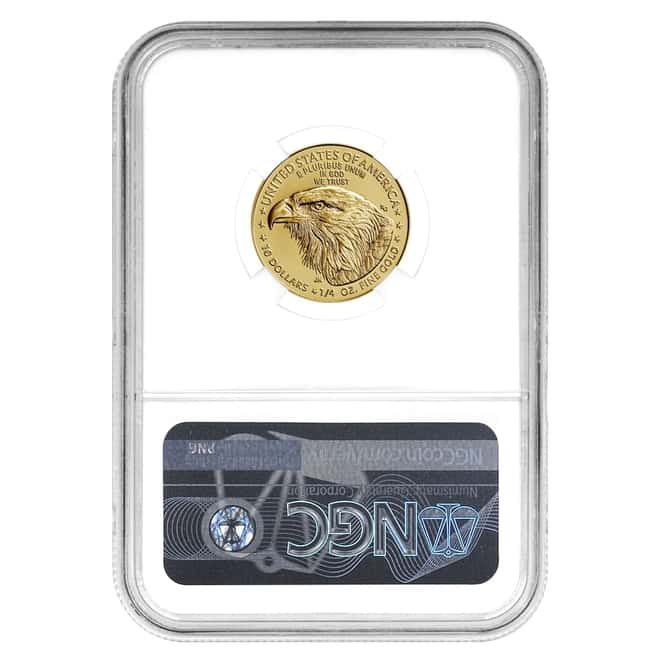 2021 1/4 oz Gold American Eagle Type 2 NGC MS 70 FDOI