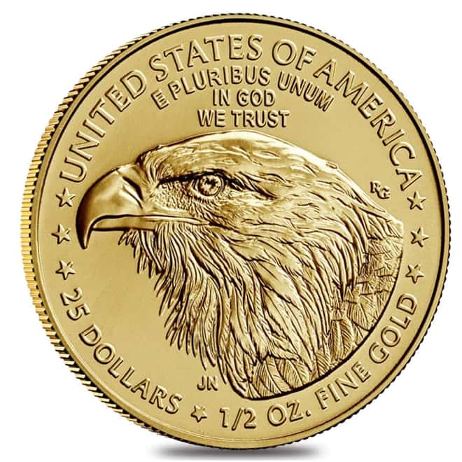 2021 1/2 oz Gold American Eagle Type 2 PCGS MS 70 First Strike