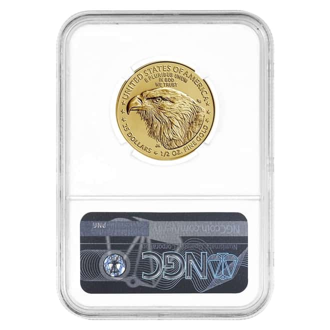 2021 1/2 oz Gold American Eagle Type 2 NGC MS 70 FDOI