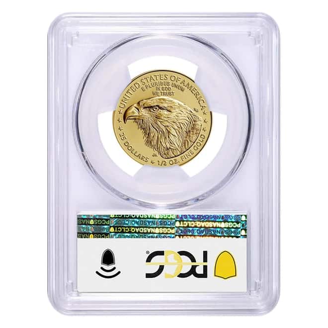 2021 1/2 oz Gold American Eagle Type 2 PCGS MS 70 FDOI