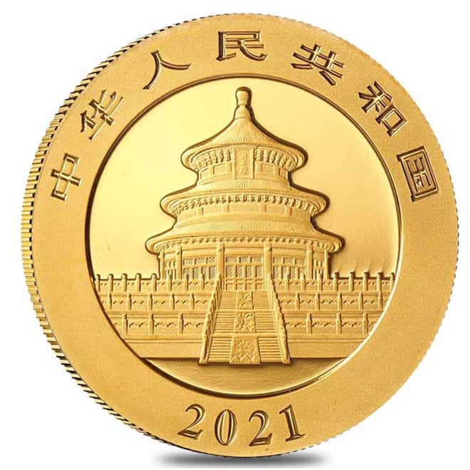2021 15 gram Chinese Gold Panda 200 Yuan .999 Fine BU (Sealed)