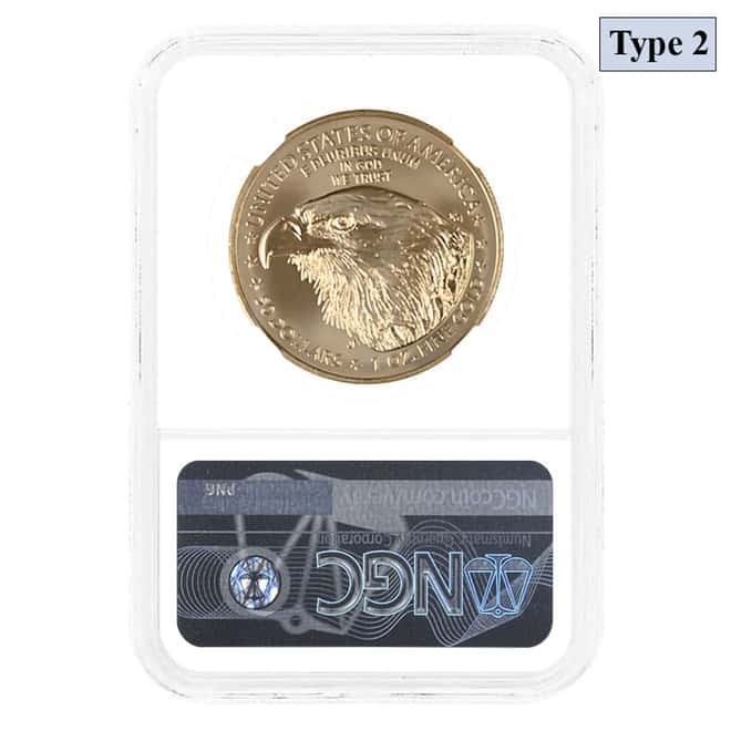 2021 1 oz Gold American Eagle Type 2 NGC MS 70 FDI (Everhart)
