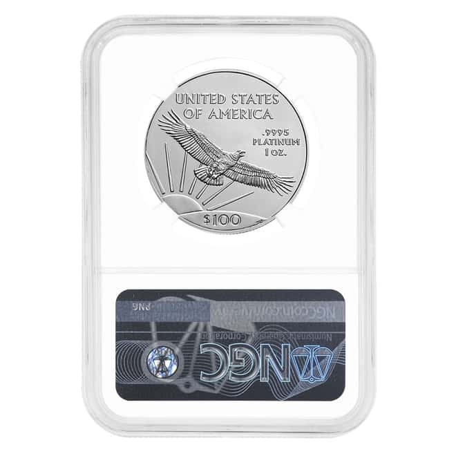2021 1 oz Platinum American Eagle NGC MS 70 FDOI Mercanti Sign