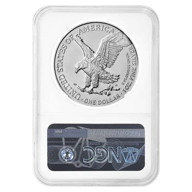 2021 1 oz Silver American Eagle Type 2 NGC MS 70 FDOI