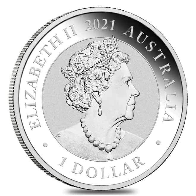 2021 1 oz Silver Australian Swan Perth Mint .9999 Fine BU In Cap