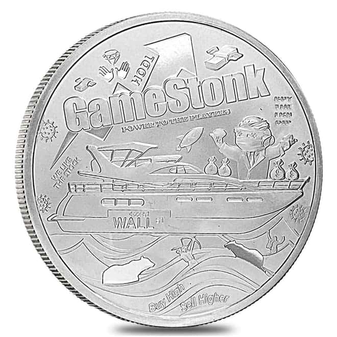 2021 1 oz Wallstreet Silver Round BU .999 Fine