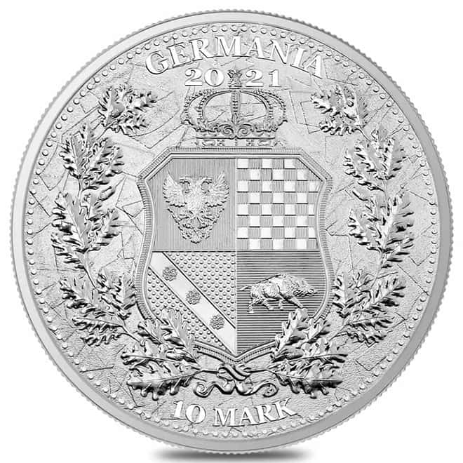 2021 2 oz Austria & Germania The Allegories Silver Coin
