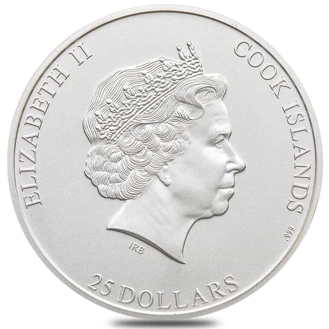 2021 Cook Islands 5 oz Silver Mount Elbrus Coin .999 Fine (w/Box & COA)