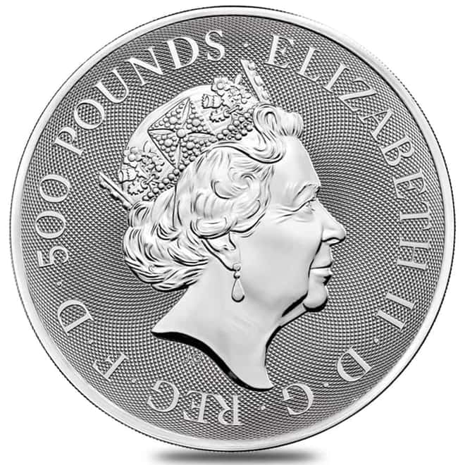 2021 Great Britain 1 Kilo Silver Queen's Beasts Completer Coin .9999 Fine BU