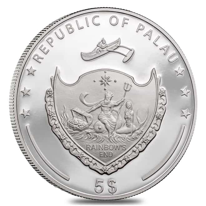 2021 Palau 1 oz Proof Silver Hand of Hamsa Coin .999 Fine (w/Box & COA)