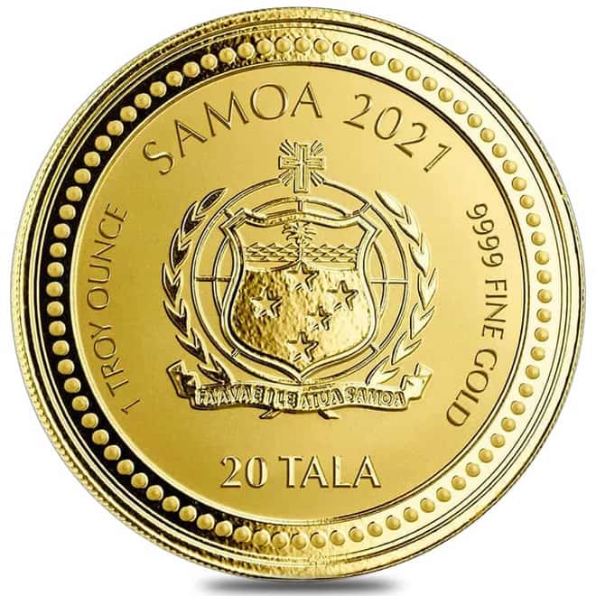2021 Samoa 1 oz Alpha & Omega Gold Coin (w/Box & COA)