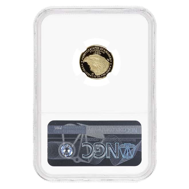 2021-W 1/10 oz $5 Proof Gold American Eagle Type 2 NGC PF 69 UCAM