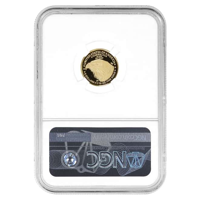 2021-W 1/10 oz $5 Proof Gold American Eagle Type 2 NGC PF 70 UCAM