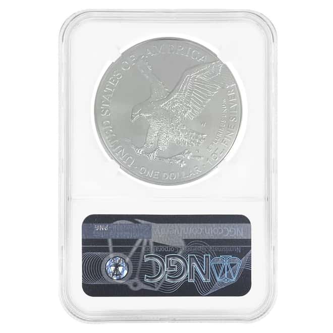 2021-W 1 oz Burnished Silver American Eagle Type 2 NGC MS 69