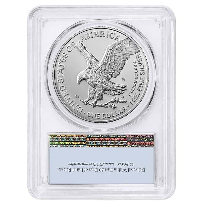 2021-W 1 oz Burnished Silver American Eagle Type 2 PCGS SP 70 FS