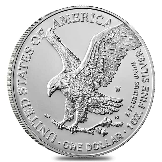 2021-W 1 oz Burnished Silver American Eagle Type 2 (w/Box & COA)