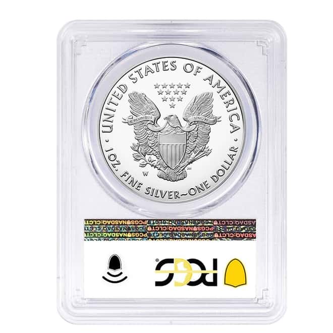 2021 W 1 oz Proof Silver American Eagle Type 1 Limited Edition PCGS PF 70