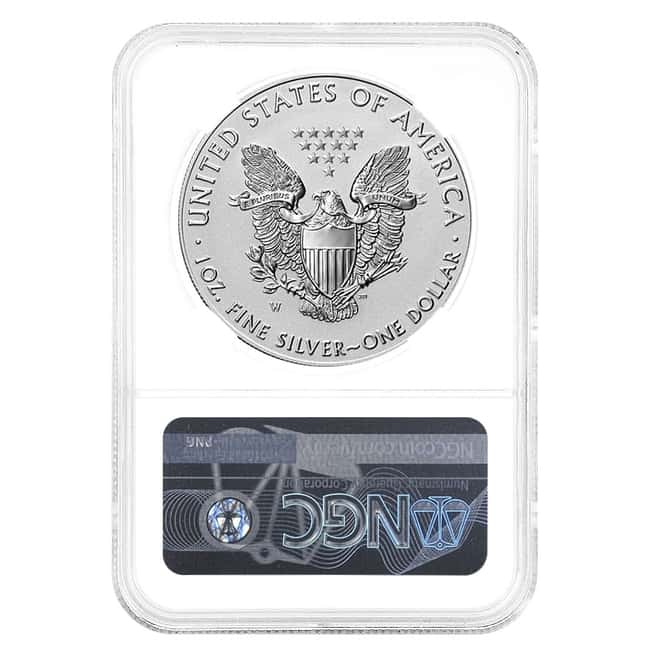 2021-W 1 oz Rev Proof Silver American Eagle Type 1 NGC PF 70 Designer Edition