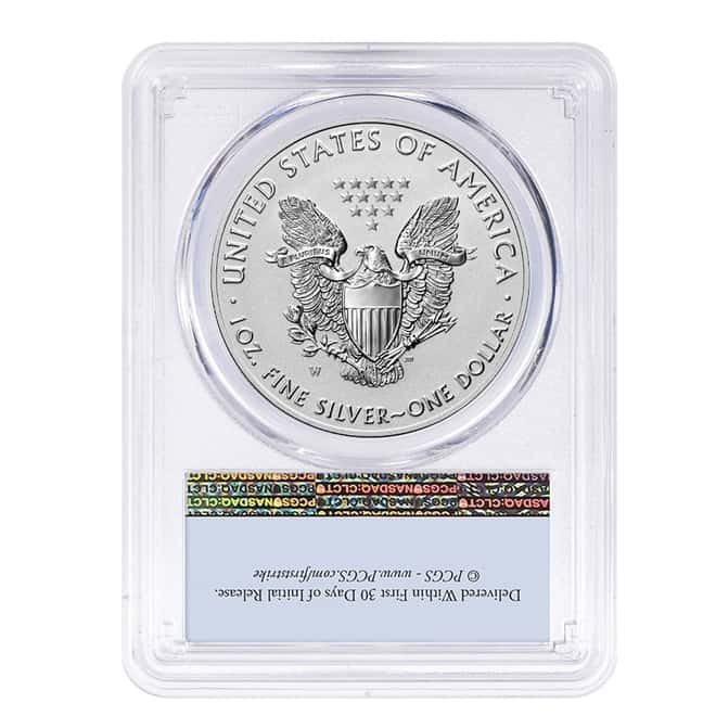 2021-W 1 oz Rev Proof Silver American Eagle Type 1 PCGS PF 69 FS Designer Edition