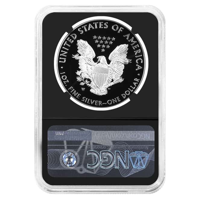 2021-W 1 oz Silver Eagle Congratulations Set NGC PF 70 FD Mercanti Sign