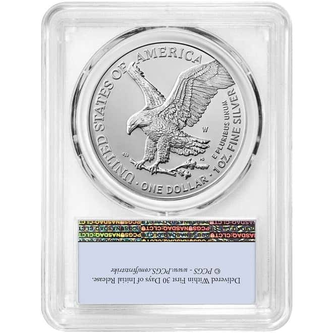 2022-W 1 oz Burnished Silver American Eagle PCGS SP 70 FS