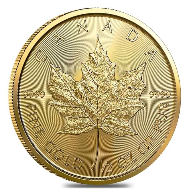 2022 1/2 oz Canadian Gold Maple Leaf $20 Coin .9999 Fine BU (Sealed)