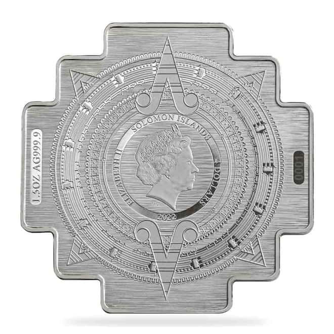 2022 1.5 oz Silver Incan House of Sun Maze Coin Solomon Islands .9999 Fine (w/Box & COA)