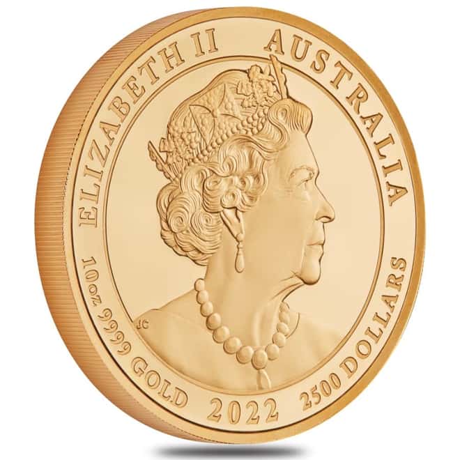 2022 10 oz Proof Gold Jewelled Koi Coin Perth Mint .9999 Fine (w/Box & COA)