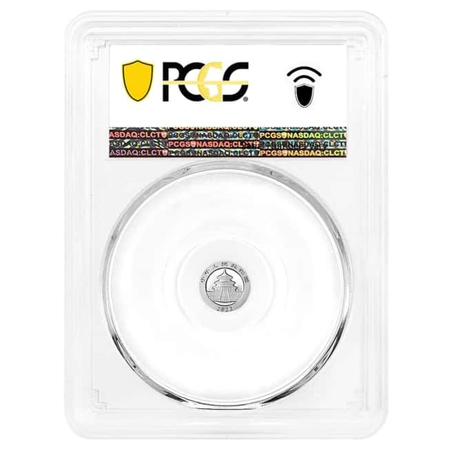 2022 1 gram Chinese Platinum Panda 40th Ann Privy 30 Yuan PCGS MS 70 FS