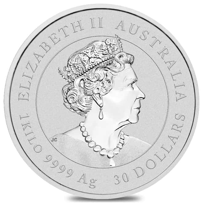 2022 1 Kilo Silver Lunar Year of The Tiger BU Australian Perth Mint In Cap