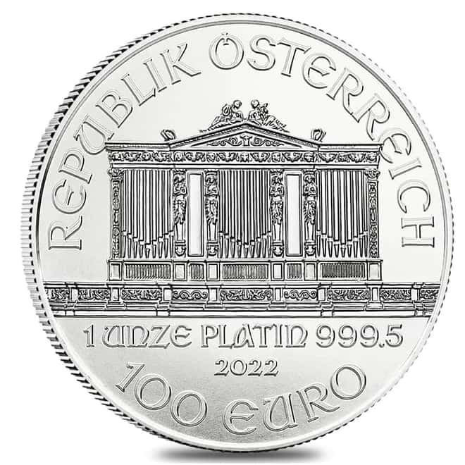 2022 1 oz Austrian Platinum Philharmonic Coin BU