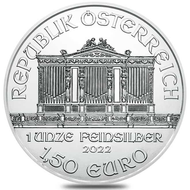 Roll of 20 - 2022 1 oz Austrian Silver Philharmonic Coin BU (Lot, Tube of 20)