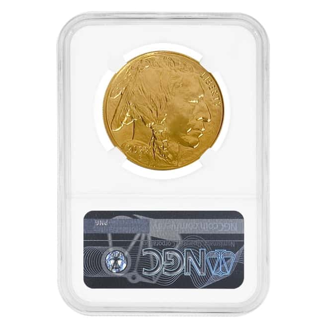 2022 1 oz Gold American Buffalo NGC MS 69 Mint Error (Rev Struck Thru)