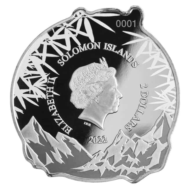 2022 1 oz Silver Giant Panda - Gentle Giants Solomon Islands $2 Coin .9999 Fine (w/Box & COA)